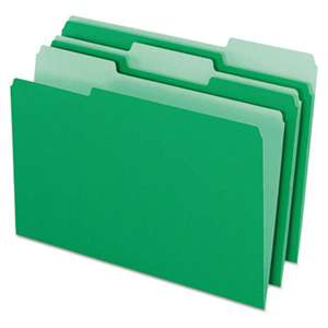 ESSELTE PENDAFLEX CORP. Colored File Folders, 1/3 Cut Top Tab, Legal, Green/Light Green, 100/Box