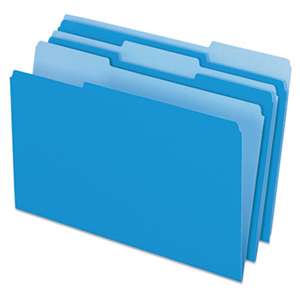 ESSELTE PENDAFLEX CORP. Colored File Folders, 1/3 Cut Top Tab, Legal, Blue/Light Blue, 100/Box