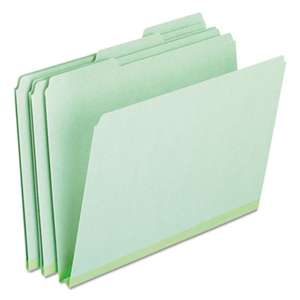 ESSELTE PENDAFLEX CORP. Pressboard Expanding File Folders, 1/3 Cut Top Tab, Letter, Green, 25/Box