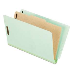 ESSELTE PENDAFLEX CORP. Pressboard End Tab Classification Folders, Legal, 1 Divider, Pale Green, 10/Box