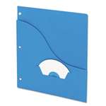 ESSELTE PENDAFLEX CORP. Essentials Slash Pocket Project Folders, 3 Holes, Letter, Blue, 25/Pack