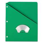 ESSELTE PENDAFLEX CORP. Essentials Slash Pocket Project Folders, 3 Holes, Letter, Green, 25/Pack
