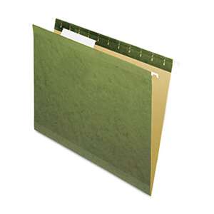 ESSELTE PENDAFLEX CORP. Hanging File Folders, No Tabs, Letter, Standard Green, 25/Box