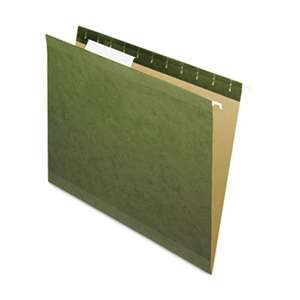 ESSELTE PENDAFLEX CORP. Hanging File Folders, 1/3 Tab, Letter, Standard Green, 25/Box