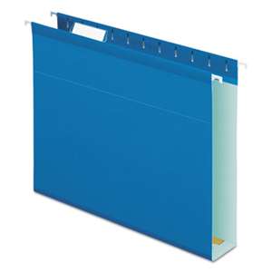 ESSELTE PENDAFLEX CORP. Reinforced Hanging Folders, 1/5 Tab, Letter, Blue, 25/Box