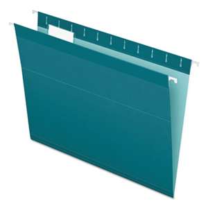 ESSELTE PENDAFLEX CORP. Reinforced Hanging Folders, 1/5 Tab, Letter, Teal, 25/Box