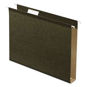 ESSELTE PENDAFLEX CORP. Reinforced 1" Extra Capacity Hanging Folders, Letter, Standard Green, 25/Box