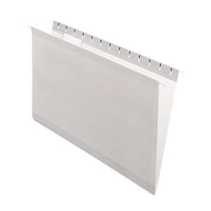 ESSELTE PENDAFLEX CORP. Reinforced Hanging Folders, 1/5 Tab, Legal, Gray, 25/Box