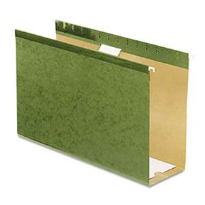 ESSELTE PENDAFLEX CORP. Reinforced 4" Extra Capacity Hanging Folders, Legal, Standard Green, 25/Box