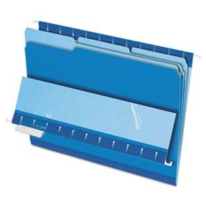 ESSELTE PENDAFLEX CORP. Interior File Folders, 1/3 Cut Top Tab, Letter, Blue 100/Box