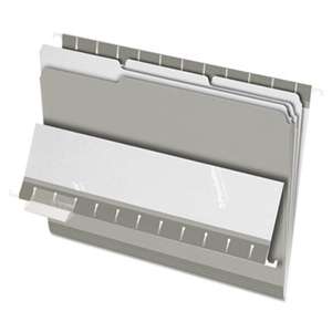 ESSELTE PENDAFLEX CORP. Interior File Folders, 1/3 Cut Top Tab, Letter, Gray, 100/Box