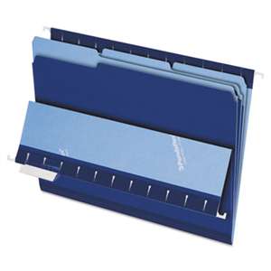 ESSELTE PENDAFLEX CORP. Interior File Folders, 1/3 Cut Top Tab, Letter, Navy Blue, 100/Box