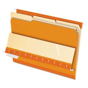 ESSELTE PENDAFLEX CORP. Interior File Folders, 1/3 Cut Top Tab, Letter, Orange, 100/Box