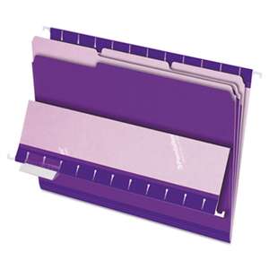 ESSELTE PENDAFLEX CORP. Interior File Folders, 1/3 Cut Top Tab, Letter, Violet, 100/Box