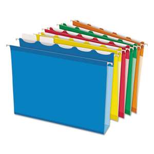 ESSELTE PENDAFLEX CORP. Ready-Tab Hanging File Folders, 2" Capacity, 1/5 Tab, Letter, Assorted, 20/Box