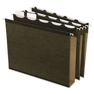 ESSELTE PENDAFLEX CORP. Ready-Tab Hanging File Folders, 2" Capacity, 1/5 Tab, Letter, Green, 20/Box