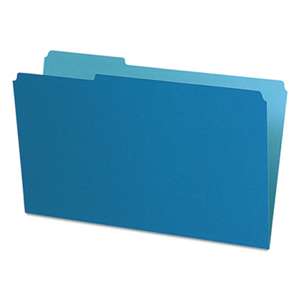 ESSELTE PENDAFLEX CORP. Interior File Folders, 1/3 Cut Top Tab, Legal, Blue, 100/Box