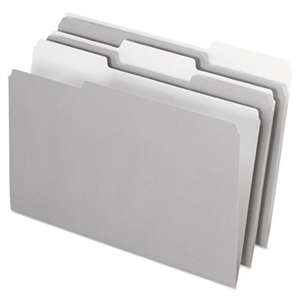 ESSELTE PENDAFLEX CORP. Interior File Folders, 1/3 Cut Top Tab, Legal, Gray, 100/Box