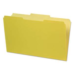ESSELTE PENDAFLEX CORP. Interior File Folders, 1/3 Cut Top Tab, Legal, Yellow, 100/Box