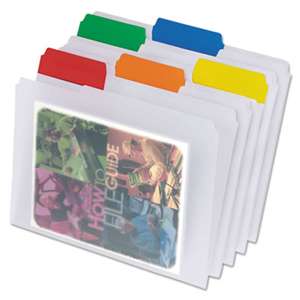 ESSELTE PENDAFLEX CORP. EasyView Poly File Folders, 1/3 Cut Top Tab, Letter, Clear, 25/Box
