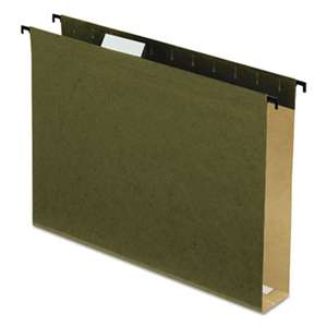 ESSELTE PENDAFLEX CORP. Poly Laminate Hanging Folders, 1/5 Tab, 2" Expansion, Letter, Green, 20/Box