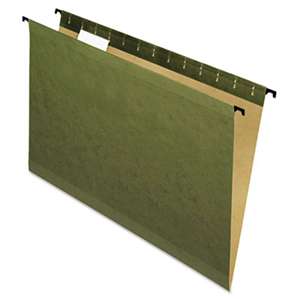 ESSELTE PENDAFLEX CORP. Poly Laminate Hanging Folders, 1/5 Tab, Legal, Green, 20/Box