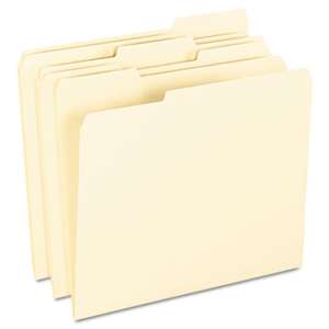 ESSELTE PENDAFLEX CORP. End File Folders, 1/3 Cut Top Tab, Letter, Manila, 100/Box