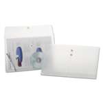 ESSELTE PENDAFLEX CORP. Expandable Poly String & Button Booklet Envelope, Clear, Legal, 3/Pack