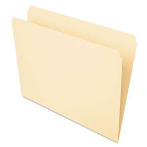 ESSELTE PENDAFLEX CORP. File Folders, Straight Cut, Top Tab, Letter, Manila, 100/Box