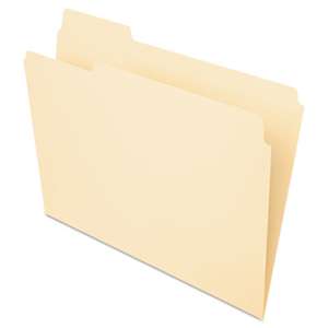 ESSELTE PENDAFLEX CORP. File Folders, 1/3 Cut Top Tab, Letter, Manila, 100/Box