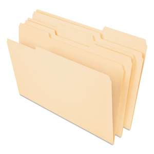 ESSELTE PENDAFLEX CORP. File Folders, 1/3 Cut Top Tab, Legal, Manila, 100/Box