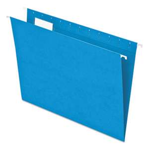 ESSELTE PENDAFLEX CORP. Colored Hanging Folders, 1/5 Tab, Letter, Blue, 25/Box
