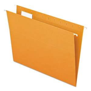 ESSELTE PENDAFLEX CORP. Colored Hanging Folders, 1/5 Tab, Letter, Orange, 25/Box
