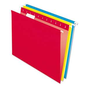 ESSELTE PENDAFLEX CORP. Colored Hanging Folders, 1/5 Tab, Letter, Assorted Colors, 25/Box