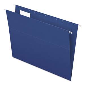 ESSELTE PENDAFLEX CORP. Colored Hanging Folders, 1/5 Tab, Letter, Navy, 25/Box