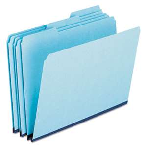 ESSELTE PENDAFLEX CORP. Pressboard Expanding File Folders, 1/3 Cut Top Tab, Letter, Blue, 25/Box