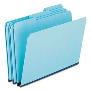 ESSELTE PENDAFLEX CORP. Pressboard Expanding File Folders, 1/3 Cut Top Tab, Legal, Blue, 25/Box