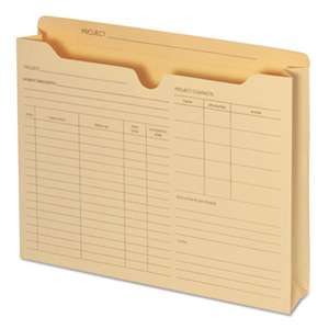 CARDINAL BRANDS INC. Preprinted Expanded Project Jackets, Letter, 11 Point Manila, 50/Box