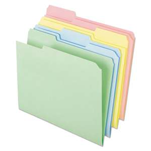 AMPAD/DIV. OF AMERCN PD&PPR Pastel Color File Folders, 1/3 Cut Top Tab, Letter, Assorted, 100/Box