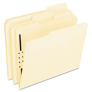 ESSELTE PENDAFLEX CORP. Fastener Folders, 1 Fastener, 1/3 Cut Tabs, Letter, Manila, 50/Box