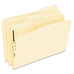 ESSELTE PENDAFLEX CORP. Fastener Folders, 1 Fasteners, 1/3 Cut Tabs, Legal, Manila, 50/Box