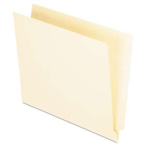 ESSELTE PENDAFLEX CORP. Straight Cut End Tab Folders, One Ply, Straight Cut, Letter, Manila, 100/Box