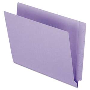 ESSELTE PENDAFLEX CORP. Reinforced End Tab Folders, Two Ply Tab, Letter, Purple,  100/Box