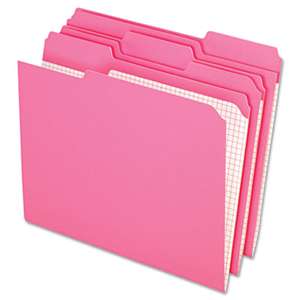 ESSELTE PENDAFLEX CORP. Reinforced Top Tab File Folders, 1/3 Cut, Letter, Pink, 100/Box