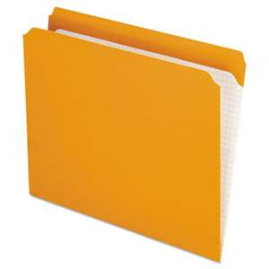ESSELTE PENDAFLEX CORP. Reinforced Top Tab File Folders, Straight Cut, Letter, Orange, 100/Box
