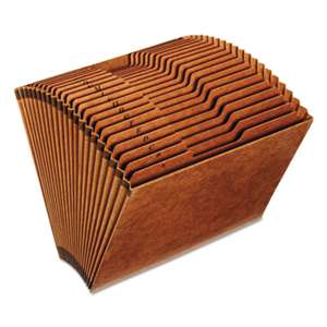 ESSELTE PENDAFLEX CORP. Heavy-Duty Expanding Open Top File, 21 Pockets, 1/3 Tab, Letter, Brown