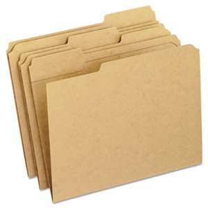 ESSELTE PENDAFLEX CORP. Two-Ply Dark Kraft File Folders, 1/3 Cut Top Tab, Letter, Brown, 100/Box