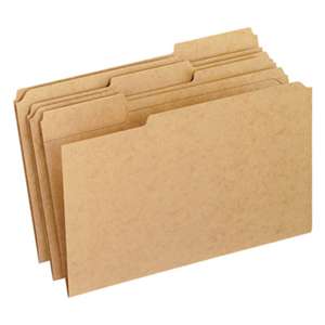ESSELTE PENDAFLEX CORP. Two-Ply Dark Kraft File Folders, 1/3 Cut Top Tab, Legal, Brown, 100/Box