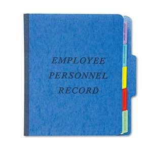 ESSELTE PENDAFLEX CORP. Personnel Folders, 1/3 Cut Top Tab, Letter, Blue