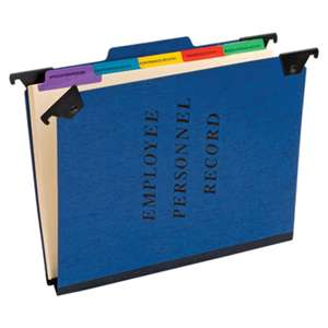 ESSELTE PENDAFLEX CORP. Personnel Folders, 1/3 Cut Hanging Top Tab, Letter, Blue